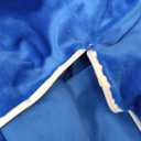 AZHCHKE Stuffed Animal Storage Bean Bag Chair Cover for Adults (No Filler), Soft Comfy Velvet Beanbag Chair Cover Machine Washable, Adults Bean Bag Chair with Handle for Living Room Bedroom, Dark Blue