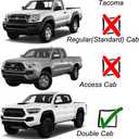 94056 Side Window Wind Deflector,4pc Outside Mount Style Shade Sun Rain Guards Set,Nice Window Visor fit for 2005-2015 Toyota Tacoma Double/Crew Cab with 4 Full Size Doors