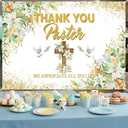 Mocsicka Thank You Pastor Backdrop Pastor Appreciation Banner Church Events Celebrations Party Decorations Photo Booth Props (7x5ft)