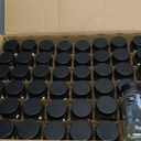 Churboro 48 Spice Jars with 547 Labels- Glass Spice Jars with Black Metal Caps, 4oz Empty Spice Containers with Shaker Lids, Funnel, Chalk Pen, Square Seasoning Bottles for Spice Rack, Drawer, Cabinet