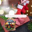 2 x Tractor Ornament - Farm Christmas Ornaments, Barn Ornaments for Farmers - Farmer Tractor Gifts - Acrylic Ornament 2025 for Christmas Tree