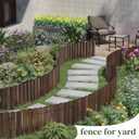 Garden Border Edging Landscape Edging Border Garden Edging Wooden Landscape Edging Wood Fence Decorative Garden Edging Lawn Edging Fence Flexible Garden Edging-15.7" H x 47.2" L (1PACK)