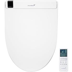 SmartBidet SB-3000 Electric Bidet Toilet Seat for Elongated Toilets with Remote Control with Screen, Unlimited & On Demand Warm Water