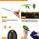 2026 4 in 1 Soil Meter, Test Moisture/PH/Light/Temperature, Soil Tester for Garden, Lawn, Indoor, Outdoor Planting1 * 9V Battery Needed