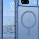BENTOBEN for Google Pixel 8a Case, Google 8a Magnetic Case [Compatible with MagSafe] Translucent Matte Slim Shockproof Anti-Fingerprint Anti-Scratch Protective Cover for Google 8a 6.1 Blue