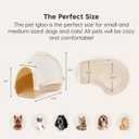 IRIS USA Igloo Dog House, White/Beige, Small and Medium Dogs and Cats, Indoor/Outdoor