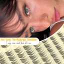 Short Lash Clusters Natural Cluster Eyelash Extensions 8-10-12MM Clear Band Cluster Lashes Extensions Wispy Individual Lashes CC-Curly Eyelash Clusters Pestaas Postizas Naturales 144Pcs DIY Lashes