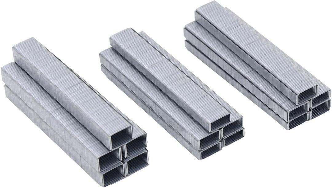 7/16" Narrow Crown Staples (3/16"), Galvanized 6400 Counts for Jovant 4V Nail Gun(one Kinds of Package Box)