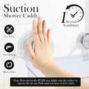 2 Pack Bath Toy Storage Organizer,Kids Bathtub Toy Holder with Drain Holes,clear Powerful Suction Shower Caddy for Bathtub,No Drilling Shower Caddy Suction Cup for Bathroom,Kitchen