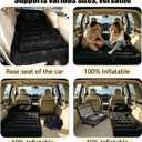 Onirii SUV Air Mattress Bed,Thickened Flocking Flocking Travel Camping Bed with 2 Pillows & Air Pump,Portable Inflatable Car Sleeping Mattress for SUV Trunk and Rear Seat