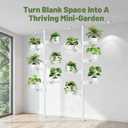 Tension Rod Plant Stand, Plant Poles for Hanging Plants Indoor, 6 Tier Tension Pole Plant Hanger, Floor to Ceiling Plant Pole with 6 Trays Hanging Plant Stand (White)