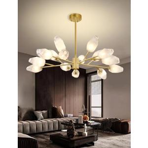 15-Light Gold Sputnik Glass Chandeliers Modern Pendant Light Mid Century Branches Ceiling Light Fixtures for Dining Living Room