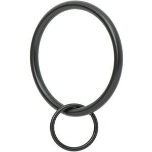 Ivilon Drapery Eyelet Curtain Rings - 2" Ring Loop for Hook Pins, Set of 14 - Black