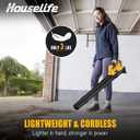 Ultra-Lightweight Cordless Leaf Blower(No Battery) Compatible with Dewalt 20V MAX Battery - 400 CFM/130 MPH Battery Powered Handheld Blower for Deck, Patio, Driveway,Yard,Garage Cleaning (Tool Only)
