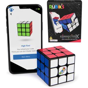 Rubik's Cube, The Official Rubiks ConnectedX, Bluetooth-Enabled 3x3 Speed Cube with Guided Learning App for Beginners, Brain Teaser Fidget Toy & Puzzle for Adults, Teens, & Kids, for Ages 8 & Up