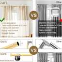 "Gold Wrap Around Industrial Curtain Rod, 66-120 Inches Adjustable, 1-Inch Diameter, Indoor and Outdoor Use"