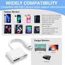 Kinhaly USB C to HDMI for TV, 4K@60Hz Type C to HDMI Adapter with Charging Port, iPhone to Hdmi to USB C Adapter Compatible for iPhone 16/15 Series/iPad Pro/Galaxy/MacBook Pro to HDTV Projector