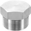 HARFINGTON 304 Stainless Steel Pipe Plug Fitting 1-1/4" NPT Male Thread Outer Hex Head Cap Hexagonal Head Bung Plugs Fittings for Air Water Oil Gas Tube