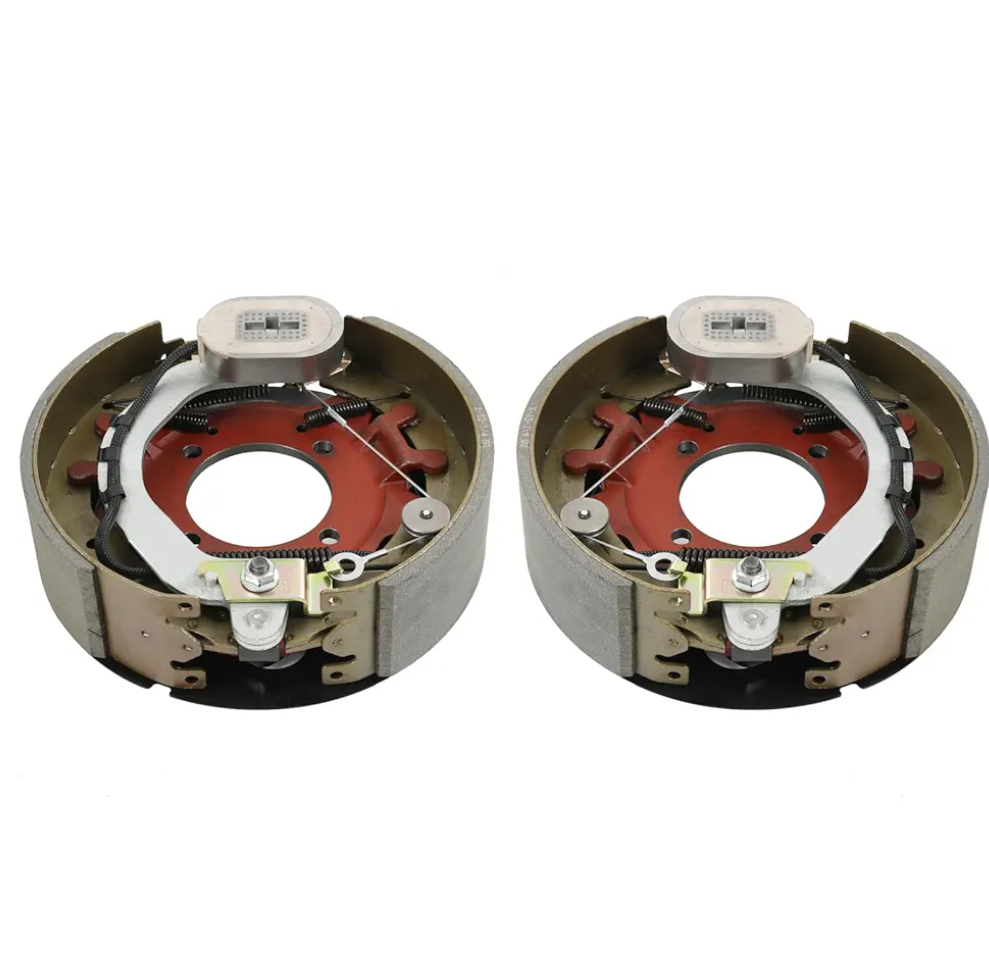12-1/4" X 3-3/8" (12.25" X 3.375") Electric Trailer Brake Assembly Pair for 8000 LBS (8K) Trailer Axles Left and Right Electric Trailer Brakes