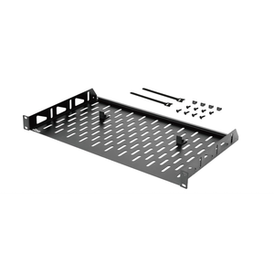 Tecmojo 1U Rack Shelf,19 inch Rack Shelf 10 inch Depth,Rack Mount Shelf with Anti-Slip Stops,Server Rack Shelf and Network Shelf for 19 in Equipments, 55lbs Capacity of Vented 1U Shelf,No Lip
