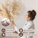 Pasuvsigt 12pcs 40'' Dried Pampas Grass Decor - Tall-Large Pampas Grass - Natural Beige - Boho Home Decor
