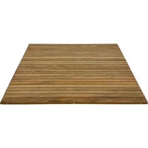 Nordic Teak 100% Solid Teak Wood String Mat - Indoor and Outdoor Use - Non-Slip Wooden Platform for Sauna, Pool, Hot Tub Flooring Decor and Protector (Natural Finish, 36" x 36")
