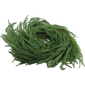 Artificial Pine Garland Soft PVC Realistic Pine Garland for Xmas Fireplace Door Decoration 270cm