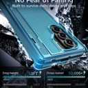 Goton for Samsung Galaxy Z Fold 7 Case with Privacy Screen Protector, Kickstand & Hinge Protection Rugged Hard 360 Full Body Protective Phone Cover Case for Z Fold 7 5G 2025 - Blue