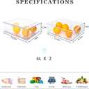 MANO 2Pack Clear Fridge Drawers Pull Out Stackable Refrigerator Drawer Organizer Bins Pantry Storage Box Plastic Food Containers for Kitchen Bathroom Office Closet (X-Large)