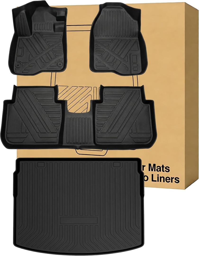 All Weather Floor Mats Cargo Liners TPE Rugs Custom for Honda CRV 2023-2026
