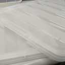 IRIS USA 72 QT Plastic Storage Box with Lid and Latches - 4 Pack - BPA-Free, See-Through Organizing Solution, Durable Nestable Stackable Containers, Secure Pull Handle - Clear