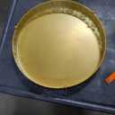 Wenqik Gold Cake Stand 18 Inch Round Metal Cupcake Dessert Wedding Cake Stand Cookies Display Holder with Modern Design Fruit Serving Tray for Table Wedding Birthday Anniversary Party