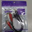 VCELINK RCA Splitter 1 Male to 2 Female Stereo Audio Cable, Gold Plated Dual RCA Female Adapter for Subwoofer, Car Radio, Amplifier, TV, Digital Audio, 2 Pack/0.66FT