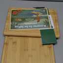 Freshware Freshware Bamboo Cutting Boards for Kitchen with Juice Groove [Set of 2] Wood Cutting Board for Chopping Meat, Vegetables, Fruits, Cheese, Knife Friendly Serving Tray with Handles (Set of 2 (12 x 8, 15 x 10 in))