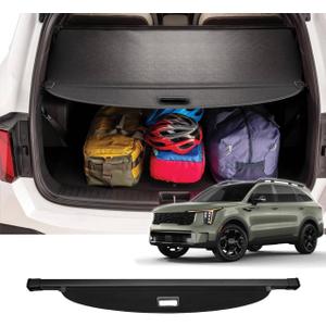 Vesul Cargo Cover Compatible with Kia Sorento 2021 2022 2023 2024 2025 Retractable Waterproof Security Shade Shield Tonneau Cover Luggage Privacy Screen