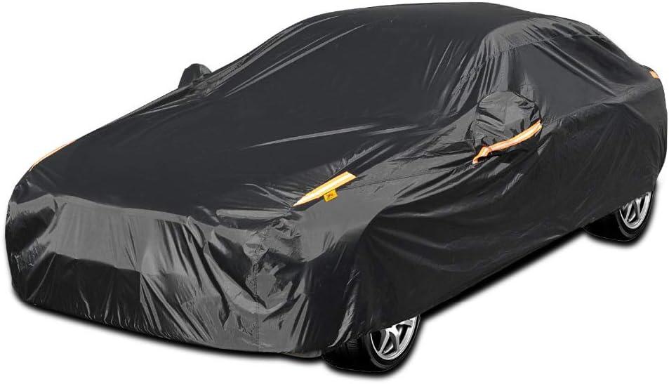 UV Protection Car Cover Windproof Dustproof Scratch Resistant Outdoor Universal Full Car Covers for Sedan S (B4-Fit Sedan-Length Up To 177 inch)