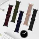 3 x Stretchy Bands Compatible for Samsung Galaxy Watch 8 Band 40mm 44mm/Galaxy Watch 8 Classic 46mm,Water-Resistant Elastic Nylon Sport Strap Men Women (Dark Wine Red)