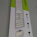 seenda Bluetooth Keyboard and Mouse, COE300 Wireless Keyboard Mouse Combo, 3 Multi-Device Connection Full Size Ultra-Slim Keyboard with Number Pad for Windows/Mac,White & Silver