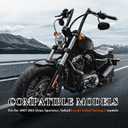 1.5" Fat Handlebars for Harley 2007-2013 Softail/Dyna/Sportster Meathook Ape Hangers 12" Rise Pre-wired Bar with CAN-Bus and Turn Signal Wire Harness, Black