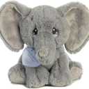 Aurora Inspirational Precious Moments Tuk Elephant Stuffed Animal - Cherished Memories - Enduring Comfort - Gray 8.5 Inches