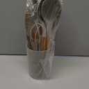 Silicone Cooking Utensil Set,12 PCS Cooking Cookware Kitchen Utensils Set for Cooking, Nonstick 446F Heat-Resistant Cookware Kitchen Tools of Spoon,Brush,Whisk,Spatula,Turner Tongs (Khaki)