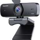 4K Webcam for PC, Ultra 4K HD, 2 Noise Reduction Mics, Auto Focus & Privacy Cover, Plug & Play, 77FOV, USB Camera for PC, Mac, Laptop, Video Calls