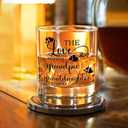 Voatok Grandpa Father's Day Whiskey Glasses 10 oz, Grandpa Gifts for Father's Day from Granddaughter, Old Fashioned Rocks Glasses for Men Drinking Cocktail 