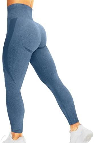 HIGORUN Women Seamless Leggings Smile Contour High Waist Workout Gym Yoga Pants 