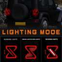 Shocklight LED Tail Lights Assembly For 2007-2018 Jeep Wrangler JK JKU, A Pair Of Tail Lights With Rear Turn Signal Lamp & Brake & Running & Reverse Light(Smoked Lens)