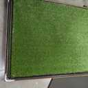 HQ4us Dog Grass Pad with Tray Extra Large 4534 Dog Litter Box Toilet with 2Artificial Grass for Dogs with Hemmed Edge, Pee Pads for Dogs, Realistic, Less Stink, Potty for Balcony
