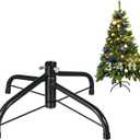 DOITOOL Christmas Tree Stand, 3.9 Inch Artificial Tree Stand Base Replacement Folding Iron Metal Holder Base Fits 0.7 Inch Pole