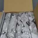 Yeaqee 50 Pack Metallic Gift Bags with Handle and Tissue Paper Gold Foil Thank You Bag for Graduation Wedding Groomsmen Bridal Baby Shower Gifts Holiday Party Favors 9x7x3.15'' (Dusty Blue,Silver)