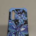 Miqala for Galaxy S25 5G Case,Glow in The Dark Three Layer Heavy Duty Shockproof Full Protection Hard Plastic Bumper+Soft Silicone Protective Case for Samsung Galaxy S25 6.2 inch,Blue Crystal