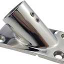 NRC&XRC Boat Hand Rail Fitting-45/60/90/30 Degree 1 inch Rectangular Base-Marine 316 Stainless Steel usd by Boats/Awning